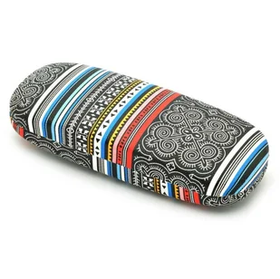 Twarde etui na okulary czarne w orientalny wzór ET-111A - Akcesoria do okularów - miniaturka - grafika 1