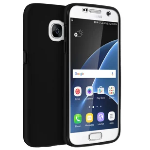 Etui 360° do Samsunga Galaxy S7 Elastyczny przód i sztywny tył – czarne - Etui i futerały do telefonów - miniaturka - grafika 1
