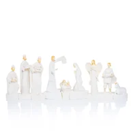 Ozdoby bożonarodzeniowe - ZESTAW figurek do szopki  | 9 figurek | SZOPKA podświeltenie LED | św. Józef Maryja Anioł Pastuszek Trzej Królowie - miniaturka - grafika 1