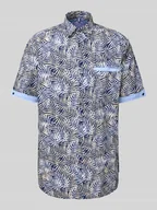 Koszule męskie - Koszula casualowa o kroju regular fit z kieszenią na piersi - miniaturka - grafika 1