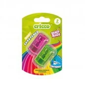 Temperówki - Cricco Temperówka Mini Smart z pojemnikiem 2szt - artykuł papierniczy - miniaturka - grafika 1