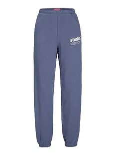 JACK & JONES Jxbianca Hw Relaxed Vint spodnie dresowe damskie, Nightshadow Blue/Print: Bone White Print, M - Spodnie sportowe damskie - miniaturka - grafika 1