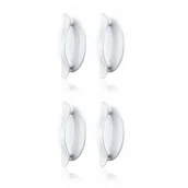 Zawiasy, okucia i inne akcesoria - Uchwyt - Plastikowy - Do szafek, szuflad -4 sztuki - 82*49mm - białe - miniaturka - grafika 1