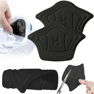 Akcesoria obuwnicze - ZAPIĘTKI DO BUTÓW CZARNE 2 SZT WKŁADKI ODDYCHAJĄCE WYGODNE PIANKOWE KLEJ - miniaturka - grafika 1