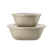 Miski i półmiski - Koziol, Zestaw misek Connect Box Set Kopenhagen Desert Sand 0,7L+1.3L 7874700 - miniaturka - grafika 1