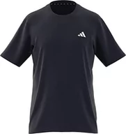 Koszulki męskie - adidas Męski T-shirt (Short Sleeve) Tr-Es Stretch T, Dark Blue/Black/White, IA3901, L - miniaturka - grafika 1