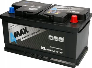 Akumulator 4MAX 12V 85Ah/850A P+ biegun standardowy 315x175x175 B13 - stopka o wysokości 10,5 mm rozruchowy - Ładowarki i akumulatory - miniaturka - grafika 1