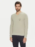 Koszulki męskie - Aeronautica Militare Longsleeve 242MA1512L463 Zielony Regular Fit - miniaturka - grafika 1