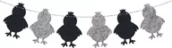 Dekoracje sali - Girlanda na Wielkanoc Kurczaczki - 12 szt. - miniaturka - grafika 1