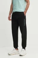 Spodnie męskie - Calvin Klein spodnie dresowe kolor czarny z nadrukiem K10K113097 - miniaturka - grafika 1