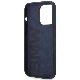 Etui BMW BMHCP14LSILNA iPhone 14 Pro 6,1" granatowy/navy Silicone Metal Logo - Etui i futerały do telefonów - miniaturka - grafika 5