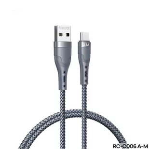 Remax kabel USB - Lightning do ładowania i transmisji danych 2,4A 1m srebrny (RC-C006) RC-C006-silver - Kable USB - miniaturka - grafika 3