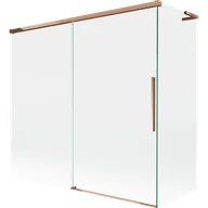 Parawany nawannowe - Mexen Rox L parawan nawannowy 2-skrzydłowy rozsuwany 170 + 80 x 150 cm, transparent, różowe złoto - 8C9L-170-080-60-00 - miniaturka - grafika 1