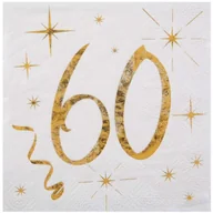 Urodziny dziecka - Santex Serwetki na sześćdziesiąte urodziny 12,5 cm 20 szt uniwersalny - miniaturka - grafika 1