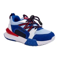Buty dla dziewczynek - Dziecięce Buty Sportowe Memory Foam System Big Star LL374220 Niebieskie - miniaturka - grafika 1