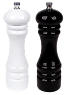 Młynki do soli i pieprzu - Ręczne młynki do soli i pieprzu biało-czarne 18 cm lakierowane - miniaturka - grafika 1