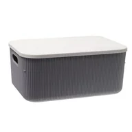 Pudła i pojemniki do przechowywania - Organizer z pokrywką Lotos 6 l popiel - miniaturka - grafika 1