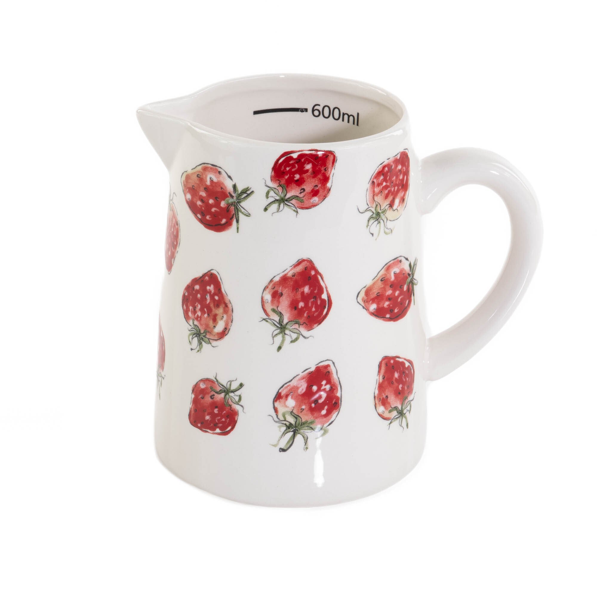 Dzbanek ceramiczny STRAWBERRY, w truskawki,600 ml
