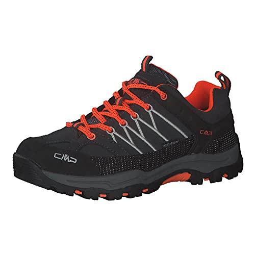 CMP Dziecięce buty trekkingowe Rigel Low Trekking Wp Unisex - dla dorosłych, ciemnobrązowe Flash Orange, 39 EU, Antracyt Flash Orange, 39 EU