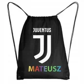 Plecaki worki - Worek Szkolny Workoplecak WF Do Przedszkola Szkoły JUVENTUS TURYN + IMIĘ - miniaturka - grafika 1
