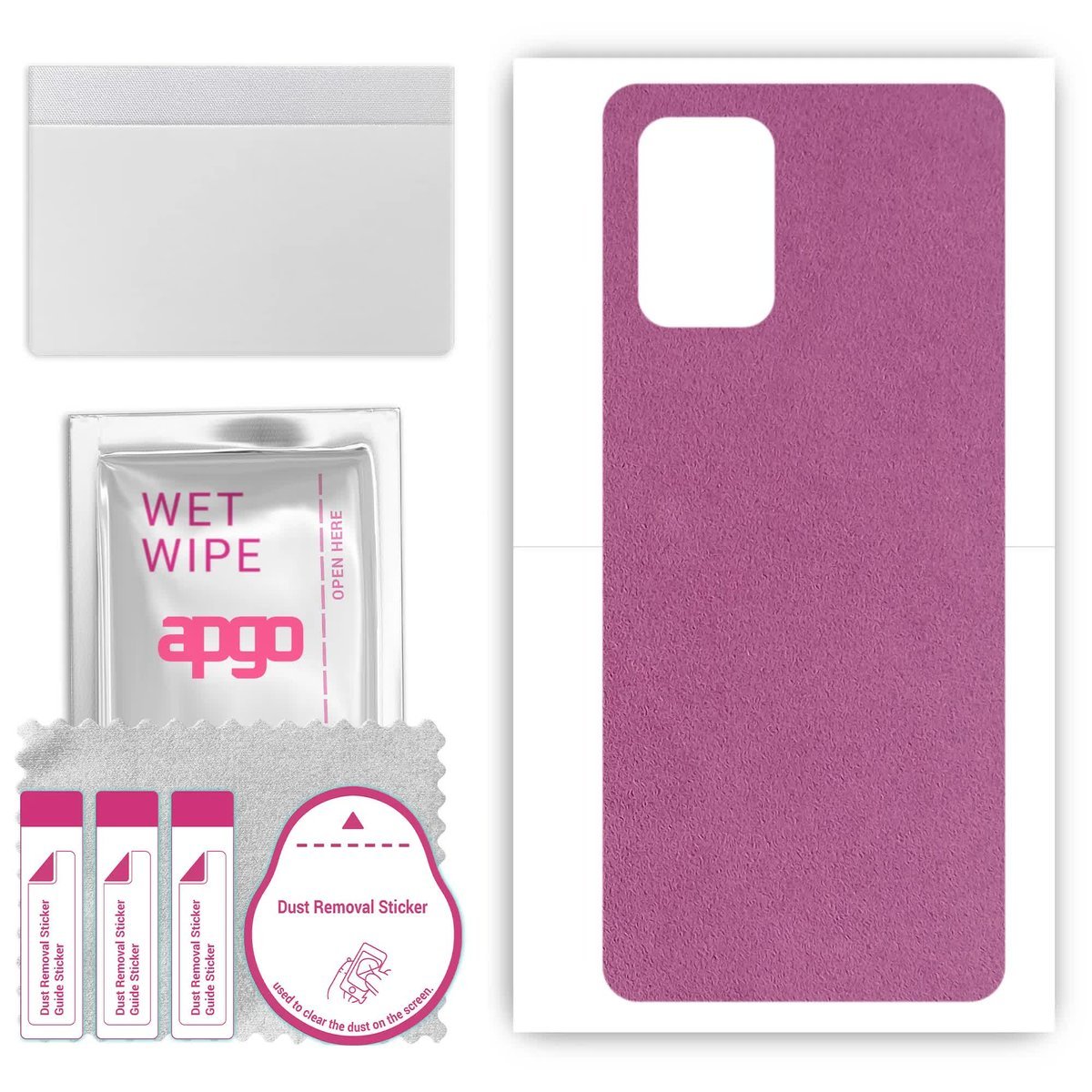 Folia naklejka skórka strukturalna na TYŁ Zamsz do Oppo A16s - Zamsz Fioletowy - apgo SKINS