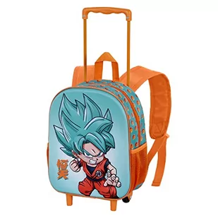 Dragon Ball Blue-KMały plecak 3D z kółkami, wielokolorowy, wielokolorowa, Mały plecak 3D na kółkach, niebieski - Plecaki - miniaturka - grafika 1
