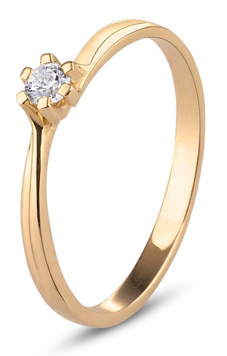 ZŁOTY PIERŚCIONEK ZARĘCZYNOWY 585