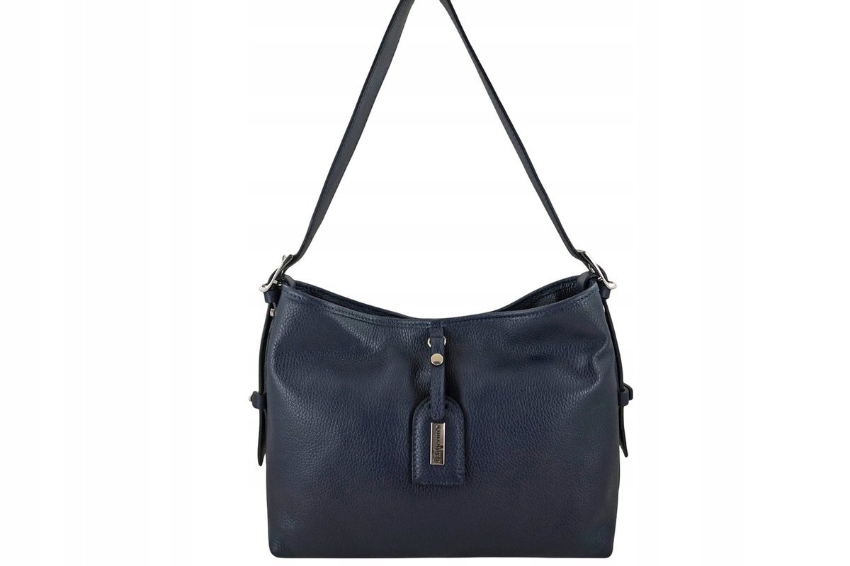 Barberinis torebka shopper skóra naturalna niebieski