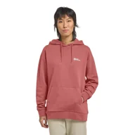 Bluzy damskie - Damska bluza z kapturem Jack Wolfskin ESSENTIAL HOODIE W mineral red - XS - miniaturka - grafika 1
