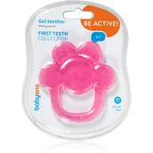 Gryzaki dla dzieci - BabyOno Be Active Gel Teether gryzak Pink Flower 1 szt. - miniaturka - grafika 1