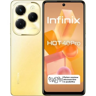 Infinix Hot 40 Pro 8/256GB Złoty - Telefony komórkowe - miniaturka - grafika 1