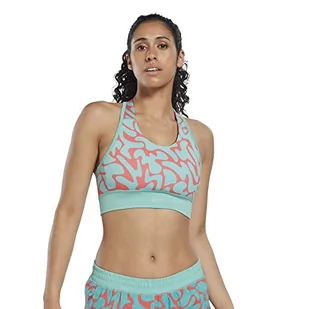 Reebok Damski biustonosz sportowy Run All Over Print - Biustonosze - miniaturka - grafika 1