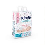 Pieluchy - HARPER Kindii Pure & Flex Pieluchy jednorazowe 2 (3-6kg) 1op.-70szt - miniaturka - grafika 1