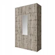 Szafy - Szafa Trzydrzwiowa z Lustrem Srebrne Uchwyty+ nadstawka Ball 3D- Wellington - miniaturka - grafika 1