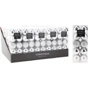 Bombki - Bombka plastikowa 4 cm 20 sztuk mix srebrny - miniaturka - grafika 1