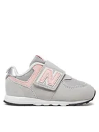 Buty dla dziewczynek - New Balance Sneakersy NW574PK Szary - miniaturka - grafika 1