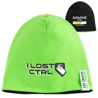 Czapki dla dzieci - Cool Club, Czapka chłopięca, dwustronna, czarno-zielona - miniaturka - grafika 1