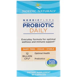 Nordic Naturals Nordic Flora Probiotic Daily (60 kaps.) - Suplementy naturalne - miniaturka - grafika 1