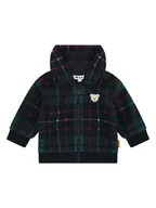 Bluzy i sweterki niemowlęce - Steiff Kurtka polarowa w kolorze czarno-zielonym - miniaturka - grafika 1