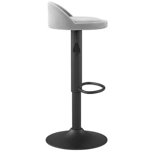 Stołek barowy, jasnoszary, obity aksamitem Lumarko! - Taborety i hokery - miniaturka - grafika 5