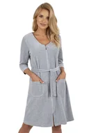 Szlafroki damskie - Vivisence 5011 szary 2XL Nocna szlafrok - miniaturka - grafika 1