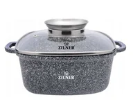 Brytfanny - BRYTFANNA GARNEK KWADRATOWY 3.5L 22cm ZILNER GREY ZL-7058 - miniaturka - grafika 1