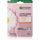 Maseczki do twarzy - Garnier HYDRA BOMB TISSUE MASK - SUPER HYDRATING & SOOTHING - Nawilżająco-kojąca maska na tkaninie - Rumianek & Kwas Hialuronowy - miniaturka - grafika 1