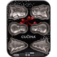 Formy do ciast - La Cucina Foremki świąteczne do pieczenia ciastek non-stick metalowa blacha 35 x 26 cm 170113110 - miniaturka - grafika 1