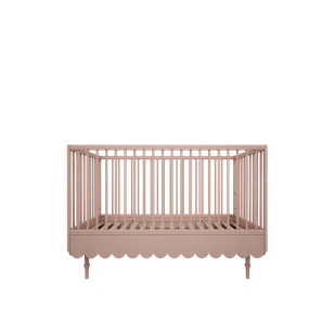 Łóżeczko różowe retro babushka 70x140 cm - Łóżeczka i kojce - miniaturka - grafika 1