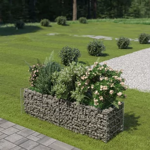 vidaXL Donica gabionowa z galwanizowanej stali, 180 x 50 x 50 cm - Donice - miniaturka - grafika 1
