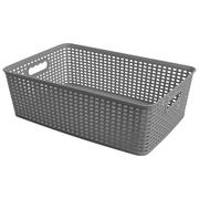 Pudła i pojemniki do przechowywania - Fl1 KOSZYK RATTAN CLASSIC 12L CAPRI SZARY 40G-KOS-G461/5 - miniaturka - grafika 1