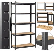 Szafy i regały magazynowe - Metalowy Regał magazynowy Biurowy Magazyn Garażowy pionowy Szafka 180x90x40 - miniaturka - grafika 1