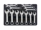 Zestawy narzędziowe - KING TONY Zestaw kluczy płasko-oczkowych krótkich 9-1282MR, 8-19 mm - miniaturka - grafika 1