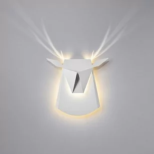 King Home Kinkiet JELEŃ biały - stal węglowa JD8608.WHITE - Lampy ścienne - miniaturka - grafika 1